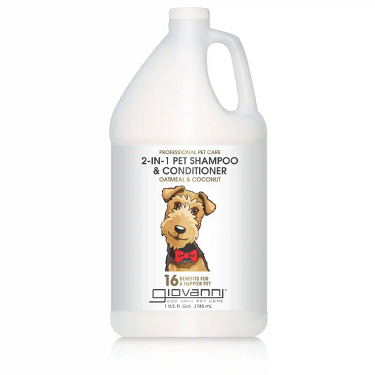 PROFESSIONAL 2-IN-1 PET SHAMPOO & CONDITIONER - OATMEAL & COCONUT - 128 oz (gallon)