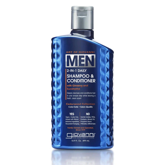 MEN 2-in-1 Daily Shampoo & Conditioner - with Ginseng & Eucalyptus