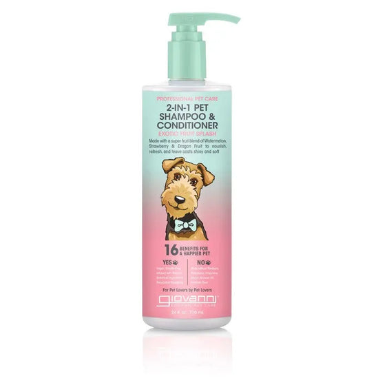 PROFESSIONAL 2-IN-1 PET SHAMPOO & CONDITIONER - EXOTIC FRUIT SPLASH