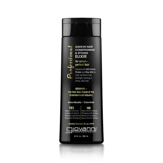 PROFESSIONAL LEAVE-IN HAIR CONDITIONING & STYLING ELIXIR with Silk Extract, Keratin & Rice Milk