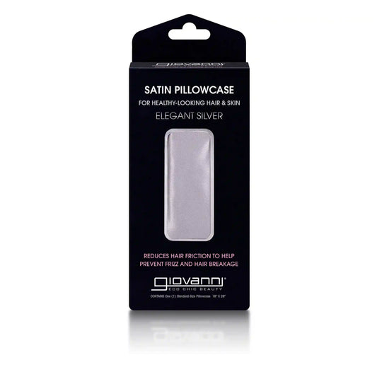 ELEGANT SILVER SATIN PILLOWCASE