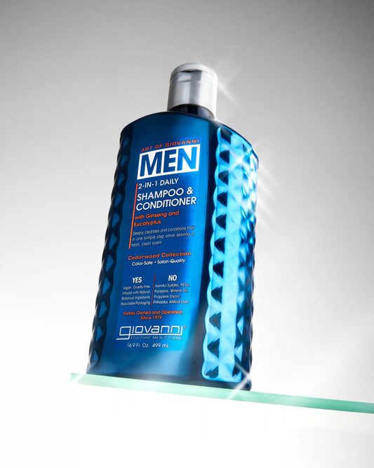 MEN 2-in-1 Daily Shampoo & Conditioner - with Ginseng & Eucalyptus