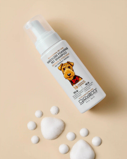 PROFESSIONAL WATERLESS FOAMING PET SHAMPOO - OATMEAL & COCONUT