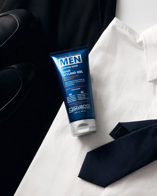 MEN Strong Hold Hair Styling Gel - with Ginseng and Eucalyptus