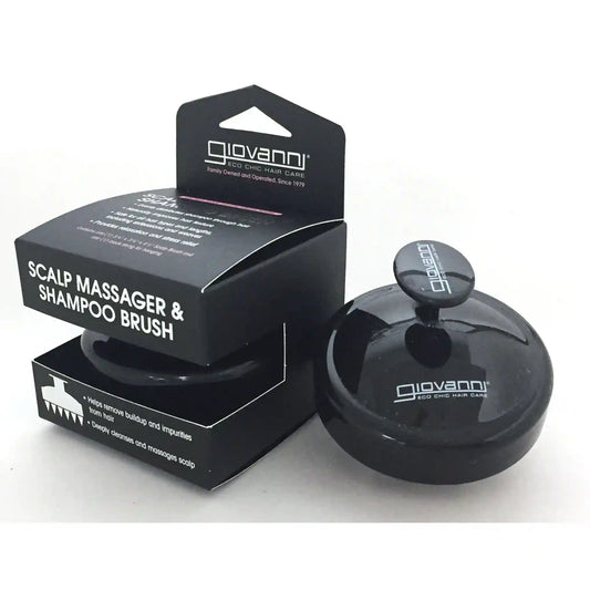 SCALP MASSAGER & SHAMPOO BRUSH (Black Handle)