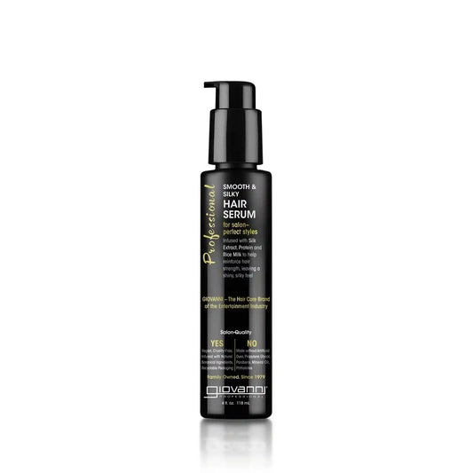 PROFESSIONAL SMOOTH & SILKY HAIR SERUM with Silk Extract, Keratin & Rice Milk